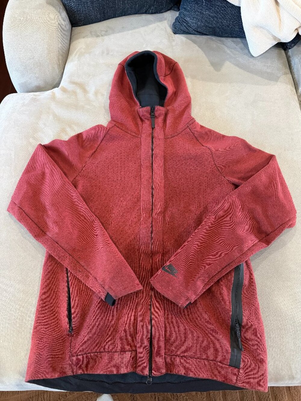 NIKE TECH FLEECE FULL ZIP HOODIE TECH PACK CAYENNE Large